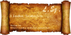 Liedke Szabolcs névjegykártya